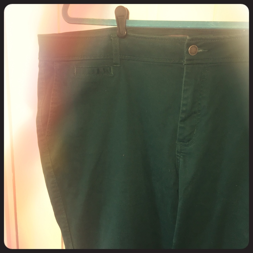 Dark Green Cropped Pants size 20
